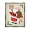 Stupell Industries Vintage Merry Christmas Santa Framed Floater Canvas Wall Art